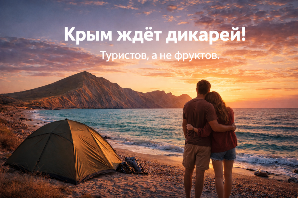 Палатка на диком пляже Крыма, Тихая бухта Коктебель, отдых с палаткой у моря